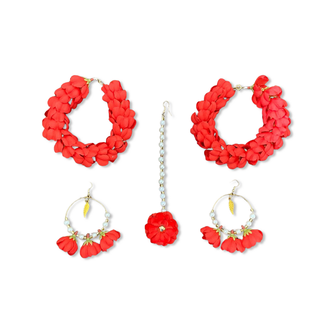 Red Floral Set