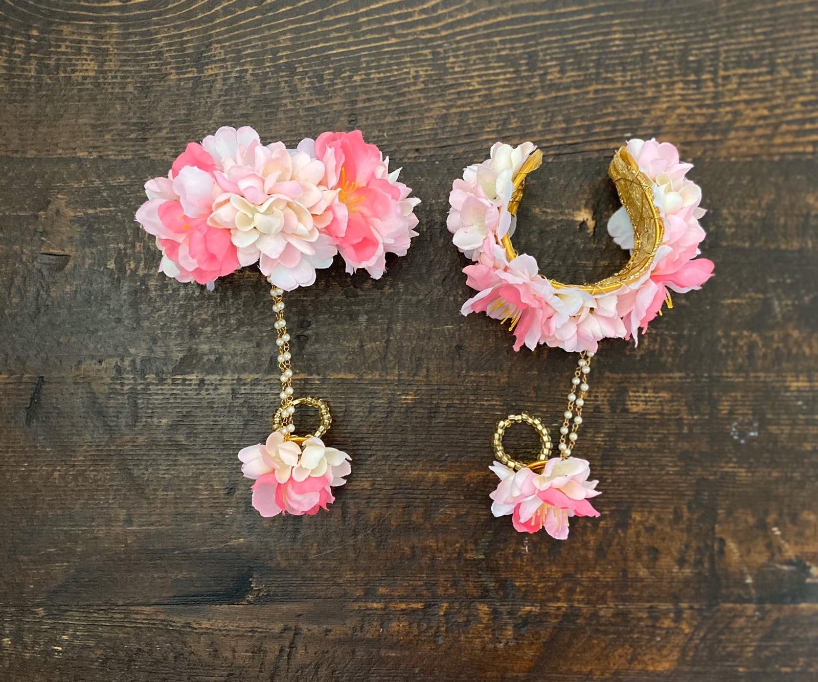 Jasmine Cuff Bracelets with attached rings